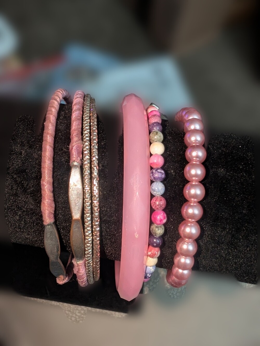 Pink Multi-Style Women's Bracelet Stack